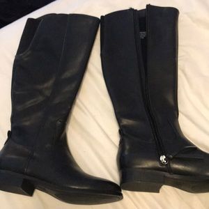 Black high rise boots